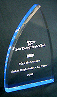 Acrylic Sabot Sailing Trophy
